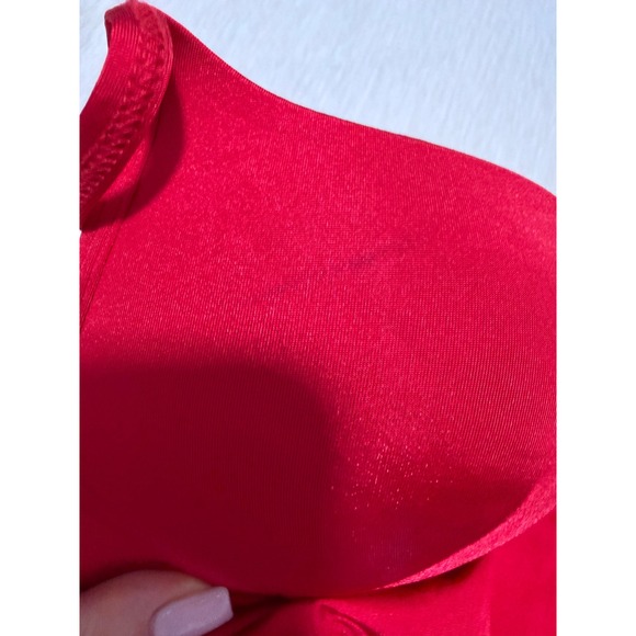 MOEVA LONDON Red Cutout One Piece Swimsuit Gold Buckle Size S - Picture 3 of 7